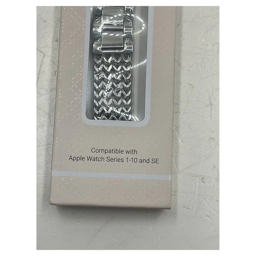 My Pretty Strap Silver Stainless Steel Luxury Band for Apple Watch Series 1-10 S